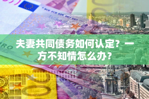 北京夫妻共同债务如何认定？一方不知情怎么办？