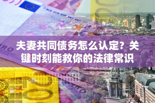 北京夫妻共同债务怎么认定？关键时刻能救你的法律常识