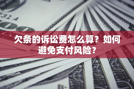 北京欠条的诉讼费怎么算？如何避免支付风险？