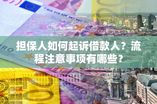 北京担保人如何起诉借款人？流程注意事项有哪些？
